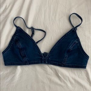 Denim bralette (never worn before)